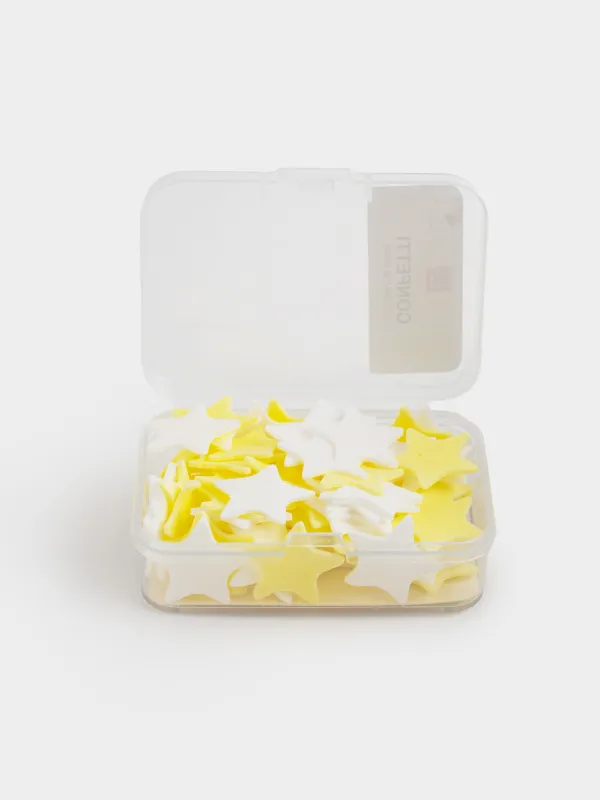 Мыло-конфетти, 2 см, 80 шт, желтое/белое, Кокос/Лимон, Звезда, Confetti, image-2