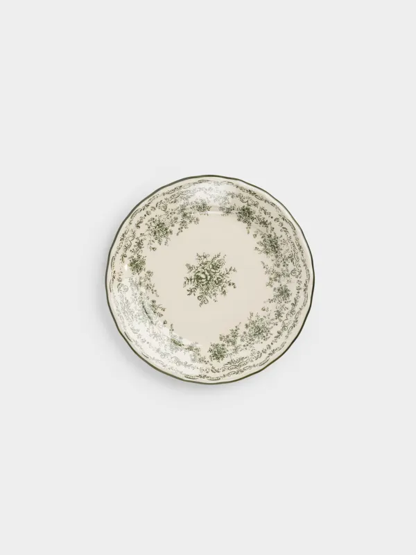 Тарелка закусочная, молочная, Green lace, image-0