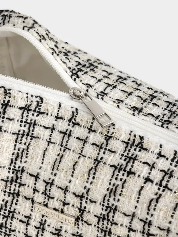 Косметичка, 26х19 см, твид, черно-белая, Wenal, image-4