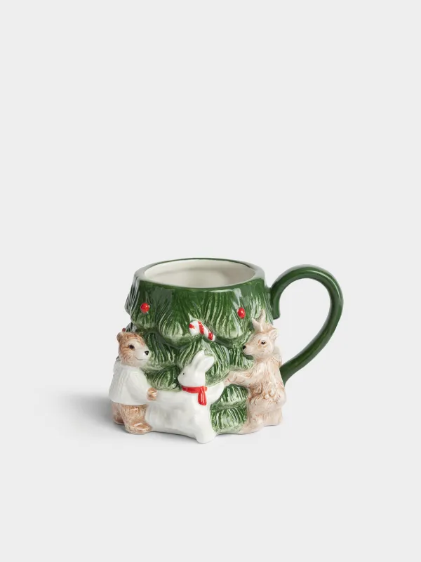 Кружка, 430 мл, Животные у елки, Christmas friends, image-0