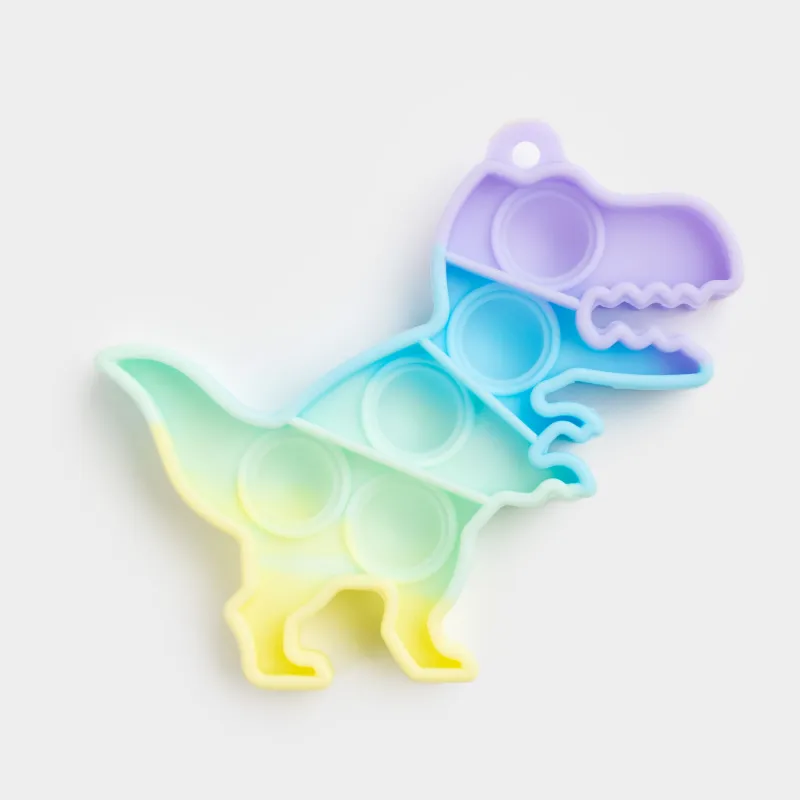 Игрушка-антистресс Pop-it, 10х6 см, силикон, цветная, Динозавр, Pop-it, image-1