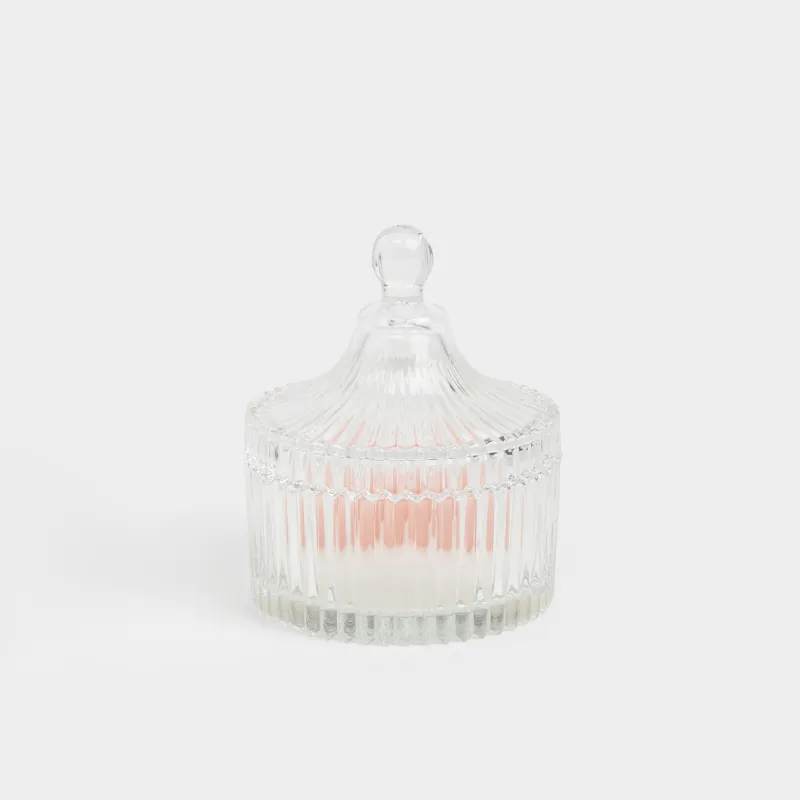 Свеча ароматическая, 11x5 см, в подсвечнике, с крышкой, стекло, Lychee Blossom, Тюльпаны, Rose