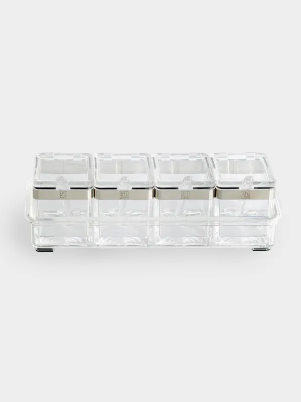 Контейнер, 26х9 см, 4 шт, с ложками, Kitchen tools, image-0