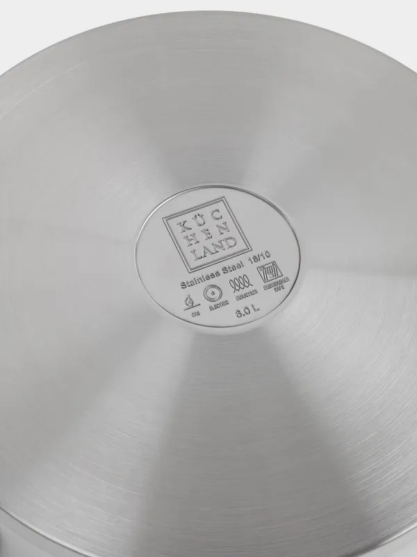 Кастрюля, 24 см, 6 л, с крышкой, сталь/стекло Б, Silver Stone, image-7