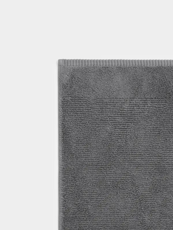 Полотенце, 70х140 см, хлопок, темно-серое, Terry cotton, image-3