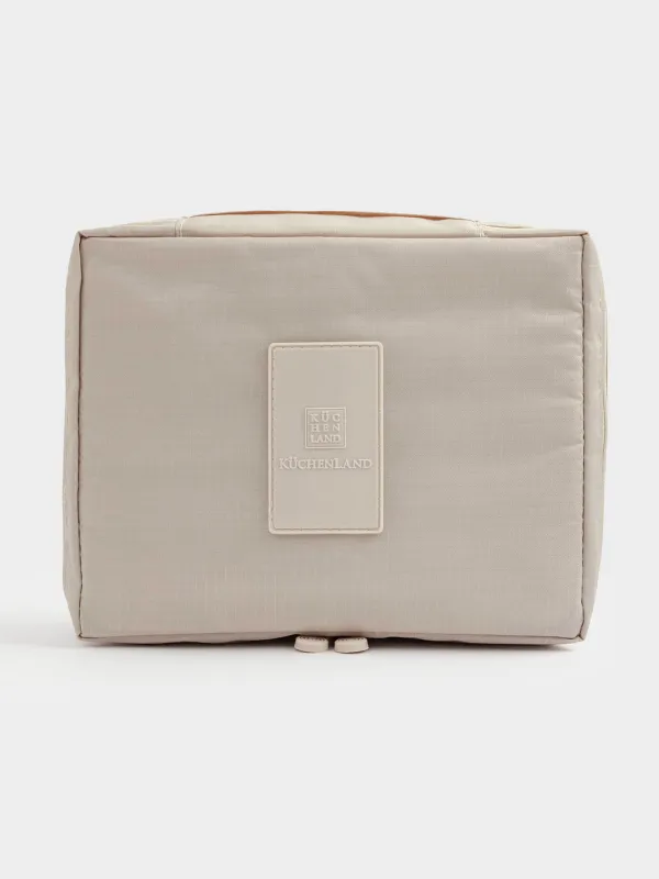 Косметичка дорожная, 21х16 см, полиэстер, бежевая, Easy Travel, image-0