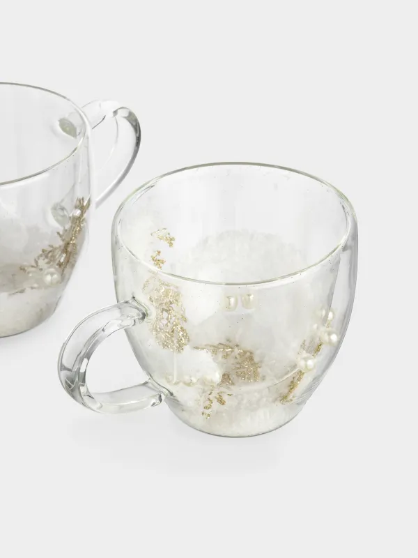 Кружка, 300 мл, 2 шт, с заснеженными ветками, Air decor, image-1