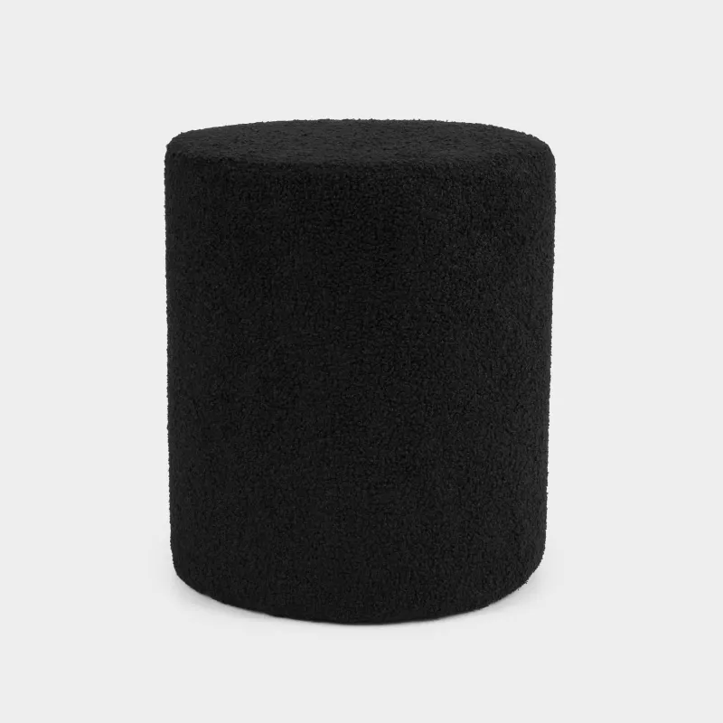 Пуфик, 37х43 см, букле, черный, Boucle, image-1
