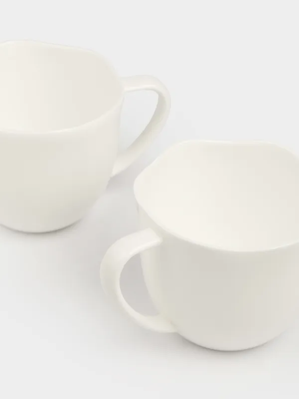 Кружка, 350 мл, 2 шт, фарфор F, белая, Изгибы, Galeon, image-1