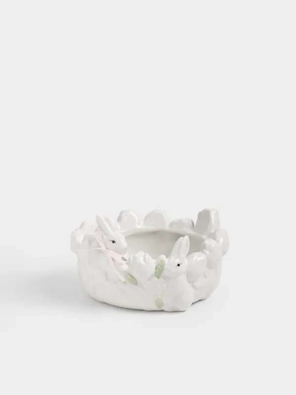 Конфетница, 19х11 см, Кролики в цветах, Rabbit bloome, image-4