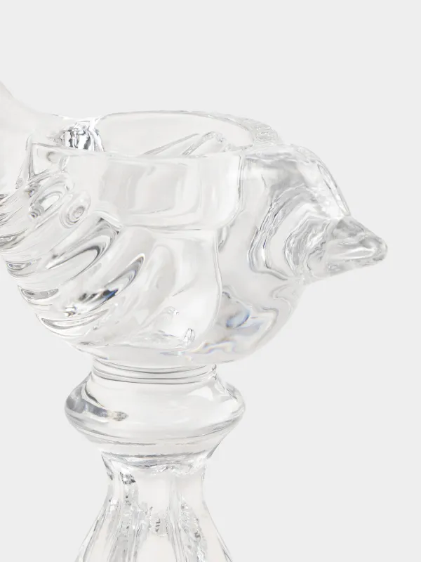 Подсвечник, 19 см, для чайной/тонкой свечи, на ножке, стекло Р, Птица, Birds, image-3