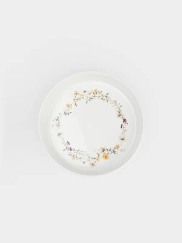 Блюдо, 23х6 см, с бортами, Желтые цветы, Floweri, image-2