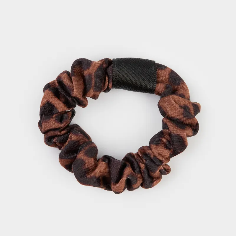 Резинка для волос, 7 см, полиэстер, коричневая, Silk