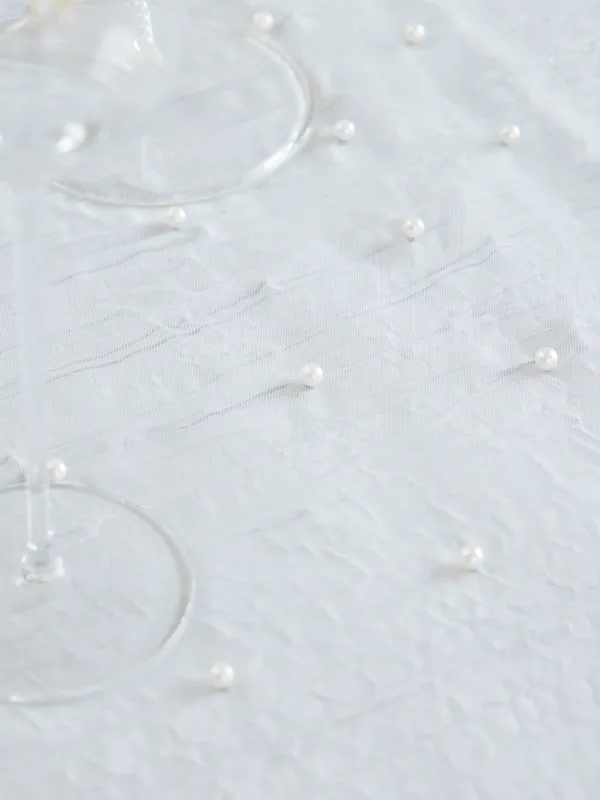 Дорожка настольная, 40х160 см, полиэстер/пластик, белая, Жемчужины, Pearl Antarctica, image-3