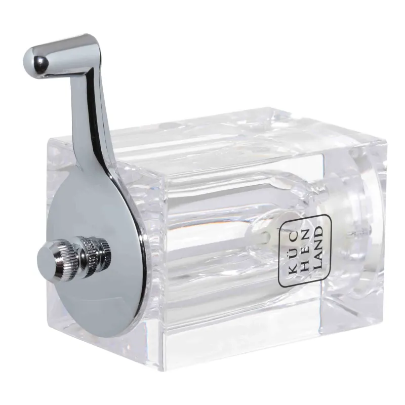 Набор для соли и перца, 9 см, с мельницей, акрил/пластик, Cube, image-2