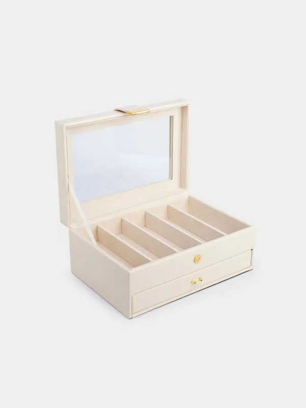 Шкатулка для украшений, 26х18 см, дерево/искусственная кожа, экрю, Premiere, image-4