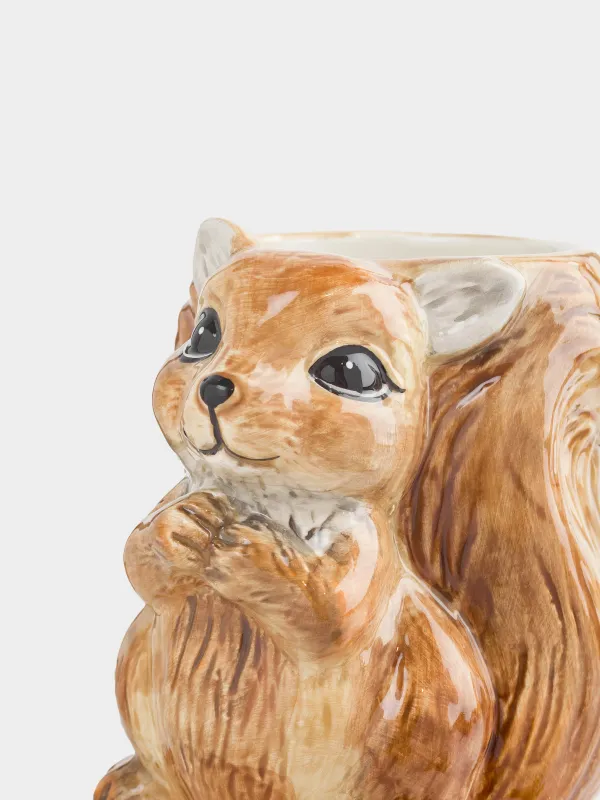 Кружка, 470 мл, керамика, коричневая, Белка, Forest symphony, image-2