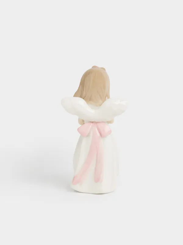 Статуэтка, 12 см, фарфор P, молочная, Ангел с сердцем, Angel figurine, image-3