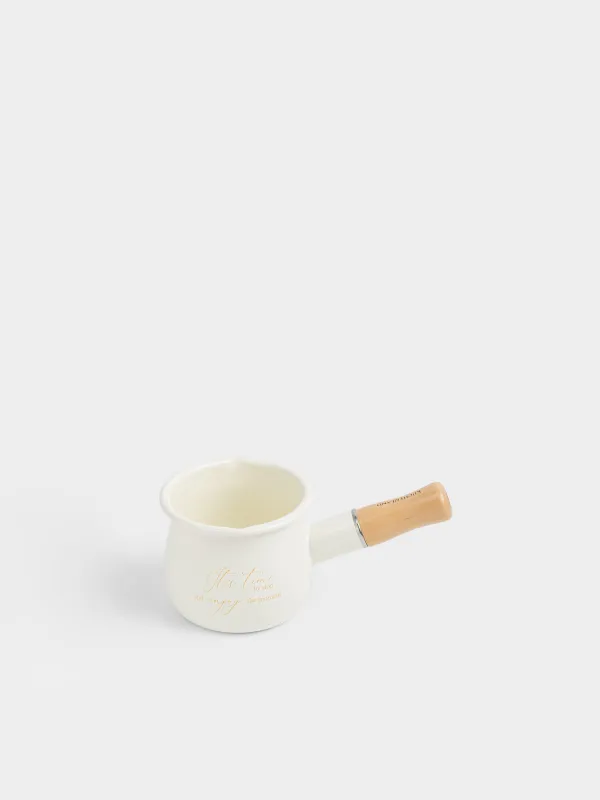 Турка, 550 мл, металл эмалированный/дерево, молочная, Enjoy the moment, Nostalgia, image-1