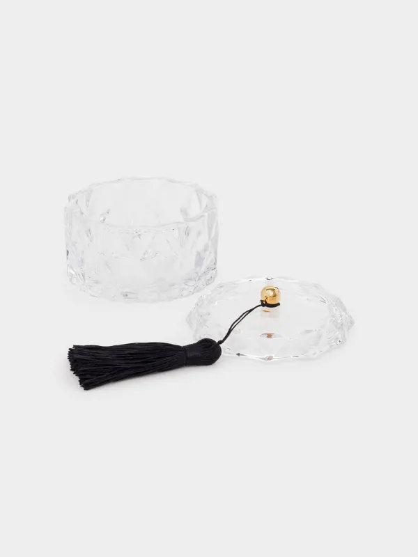 Емкость для хранения, 10x7 см, 190 мл, с кисточкой, стекло Р, Rhomb, image-2