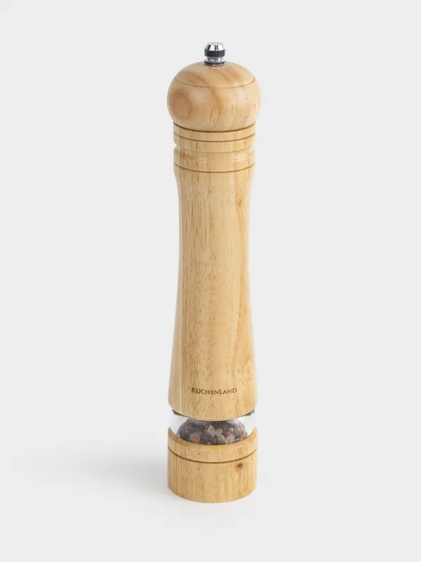 Мельница для специй, 26 см, механическая, дерево/акрил, Розовая соль/3 перца, Seasoning, image-1