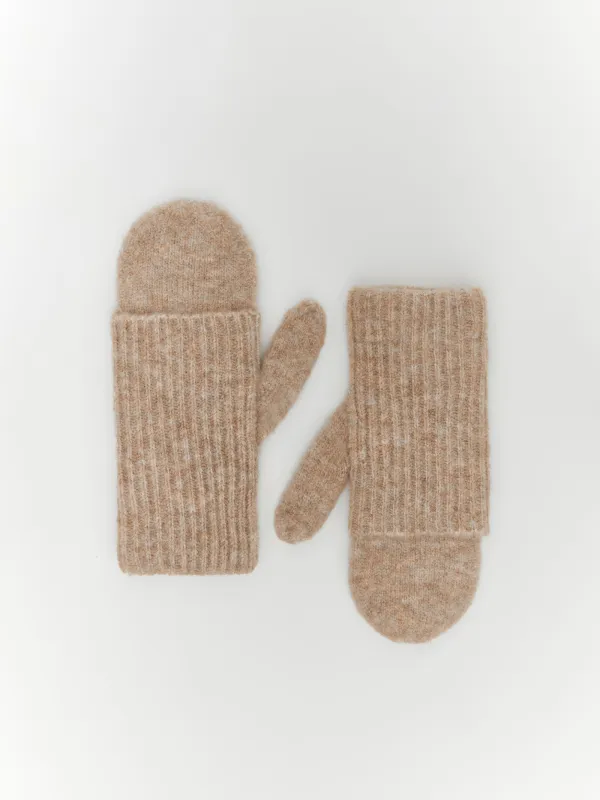 Варежки женские, единый размер, акрил/нейлон, песочные, Loop, image-0
