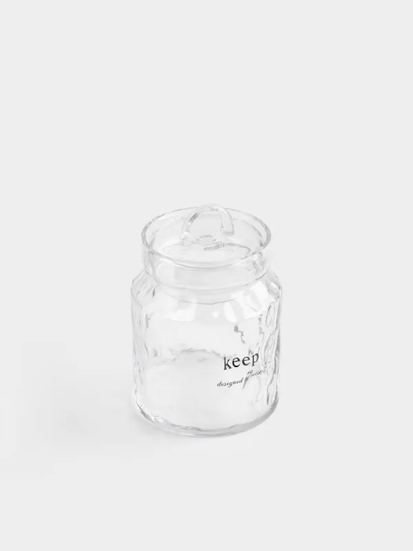 Банка для сыпучих продуктов, 1,1 л, Clear font, image-1