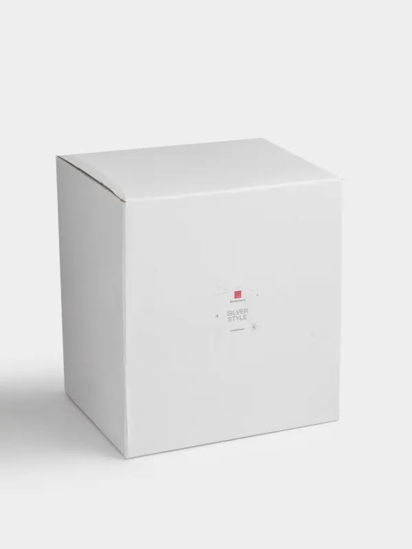 Снежный фонарь, 21 см, с подсветкой, пластик, серебристый, Лошадь на шаре, Silver style, image-5