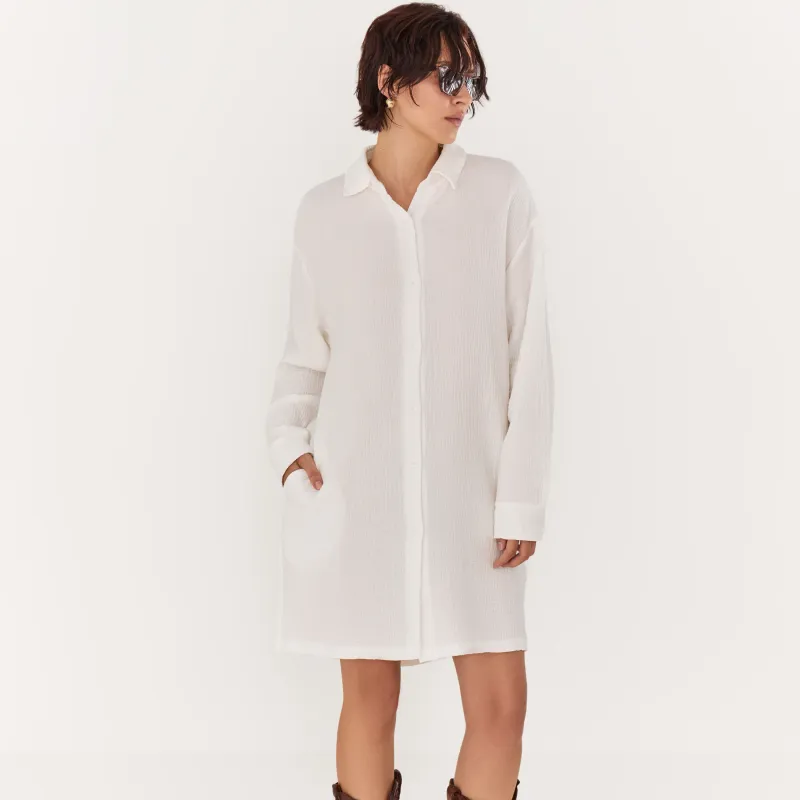 Платье-рубашка с длинным рукавом, мини, Allison