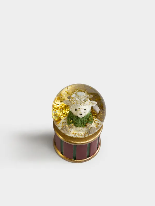 Снежный шар, 6 см, с подсветкой, Овечка, Lamb, image-1