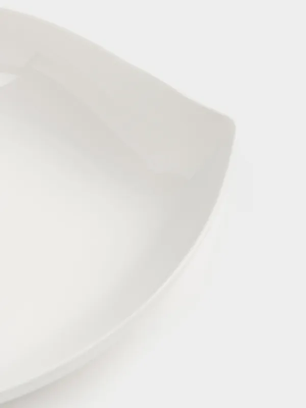 Тарелка суповая, 21х17х4 см, 700 мл, фарфор P, белая, Лепесток, Blomblad, image-2