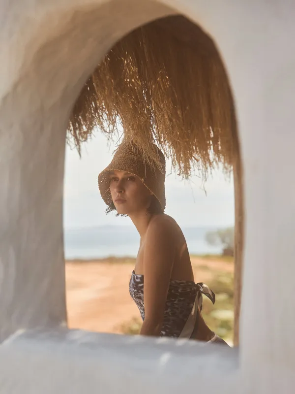 Панама, 57 см, единый размер, целлюлоза, песочная, Banjo, image-3