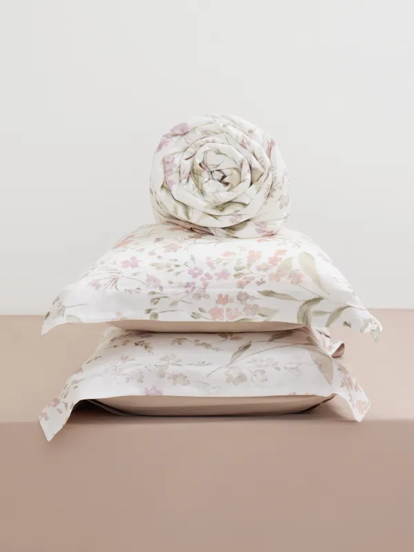 КПБ евро, тенсель 300 ТС, молочно-бежевый, Ветви, Tencel, image-5