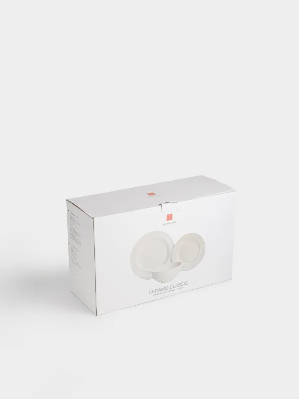 Сервиз обеденный, 6 перс, 18 пр, керамика K, молочный, Классика, Ceramo classic, image-6