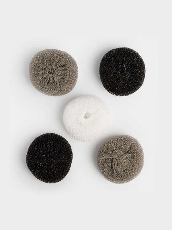 Губка для уборки, 8 см, 5 шт, полипропилен, черная/серая/белая, Black clean, image-3