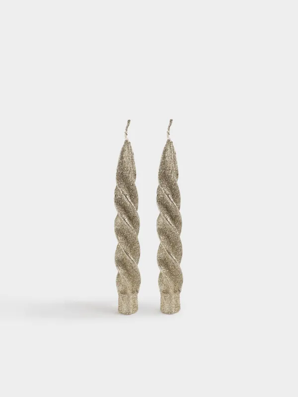 Свеча, 19 см, 2 шт, тонкая, Спираль, Spiral shape, image-0
