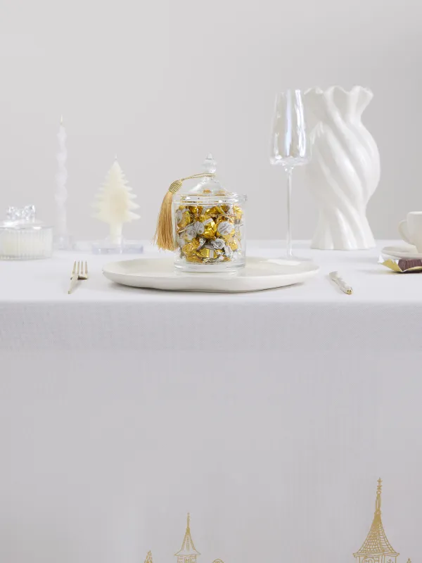 Скатерть, 160х160 см, Золотистые дома, Bowery, image-3