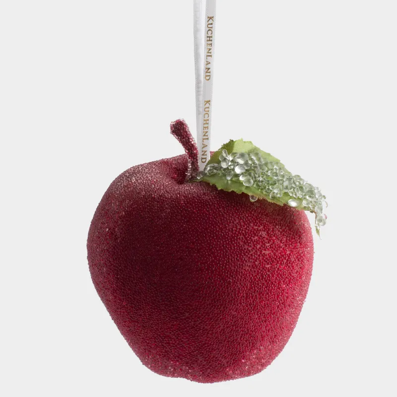 Игрушка елочная, 10 см, пенопласт, красная, Яблоко, Fruits