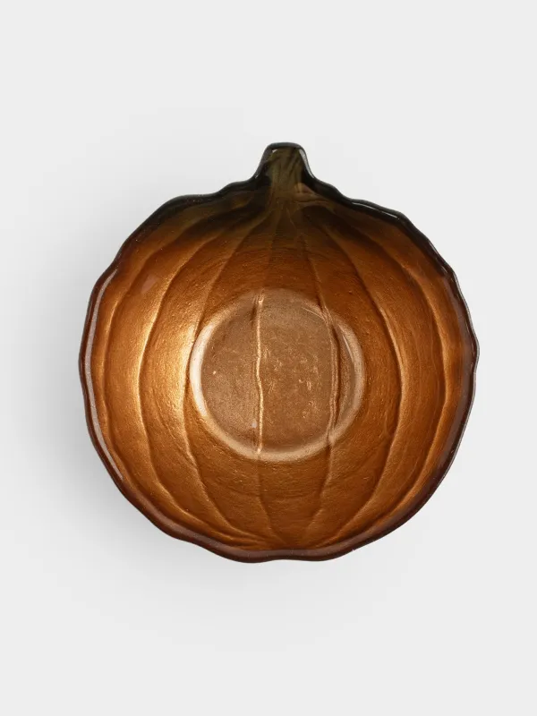 Пиала, 13х5 см, стекло, янтарно-зеленая, Тыква, Pumpkin, image-5