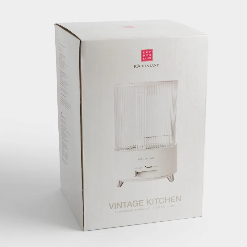 Увлажнитель воздуха, 31 см, 4,2 л, ультразвуковой, электрический, молочный, Vintage kitchen, image-5