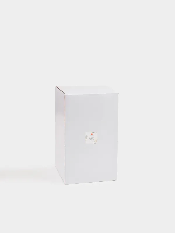 Ваза для цветов, 30 см, декоративная, фарфор P/металл, золотистая, Кролик в очках, Rabbit gold, image-5