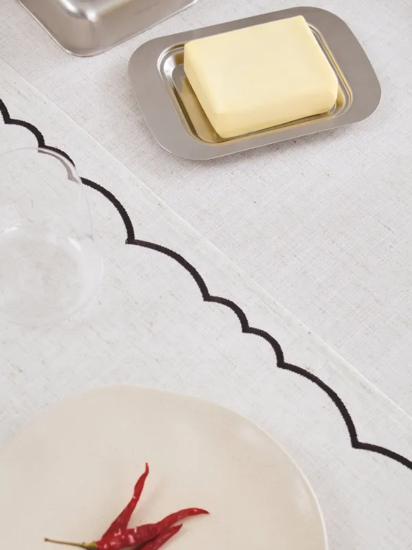 Дорожка настольная, 40х160 см, полиэстер/лен, бежевый меланж, Винтаж, Melange outline, image-5