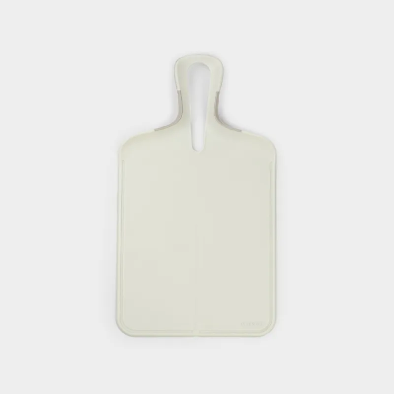 Доска-совок разделочная, 39х22 см, складная, с ручкой, пластик, молочная, Galori