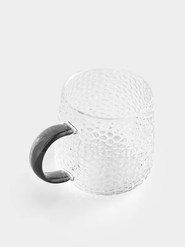 Кружка, 340 мл, 2 шт, стекло Б, серая ручка, Dawned, image-1