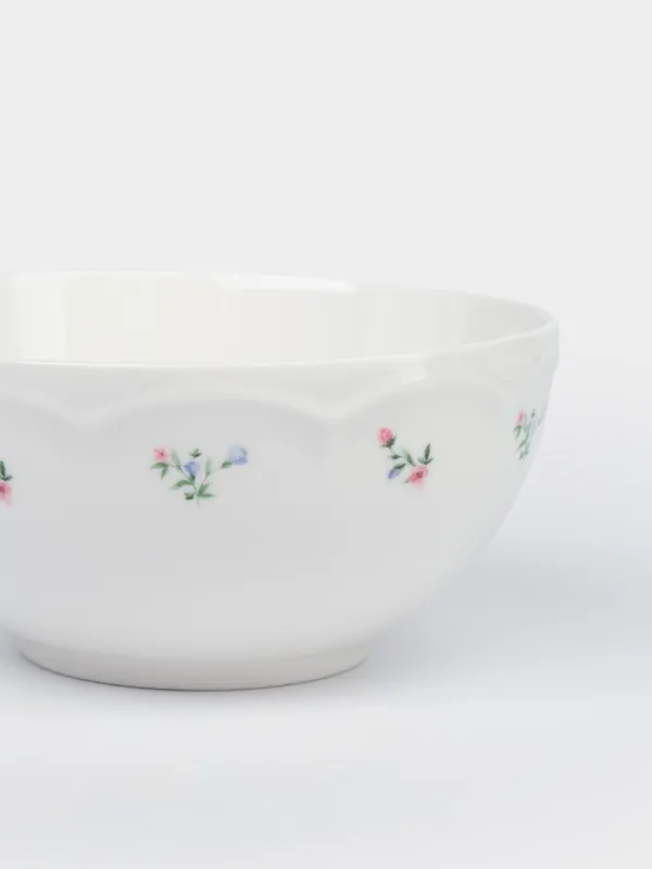 Пиала, 14х7 см, 600 мл, 2 шт, фарфор N, белая, Нежные цветы, El floria, image-1