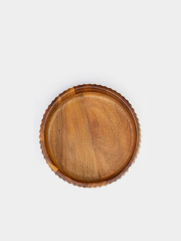 Салатник, 19х6 см, дерево, рифленый, Noble tree, image-6