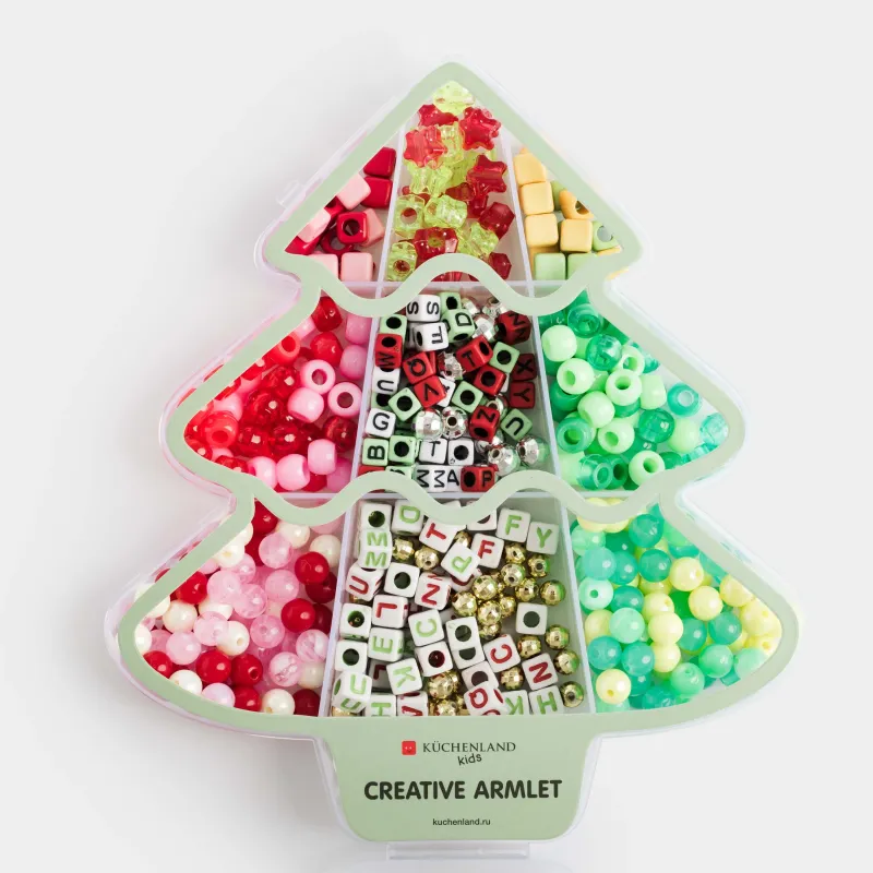 Набор для творчества, 18 см, создание украшений, пластик, Елка, Creative armlet, image-1