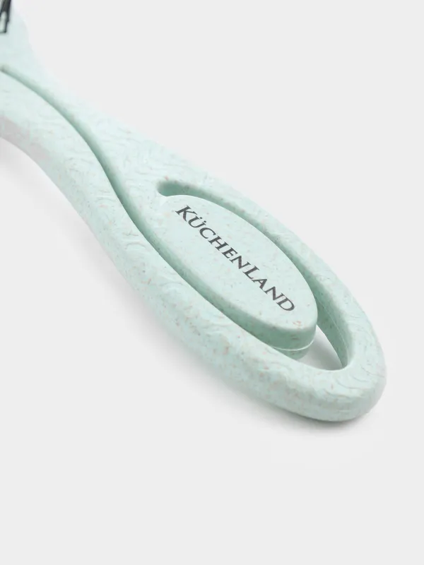 Расческа массажная для волос, 22 см, растительное волокно/пластик, зелено-голубая, Zipo, image-3