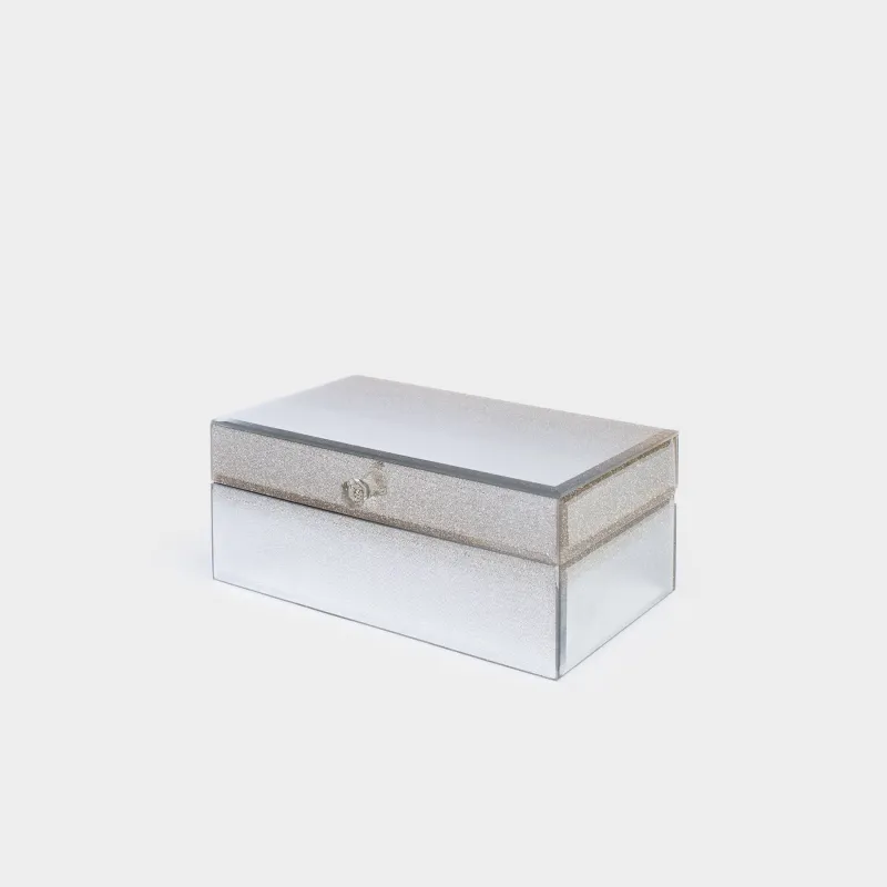 Шкатулка для украшений, 21х13 см, стекло, золотистый градиент, Actress