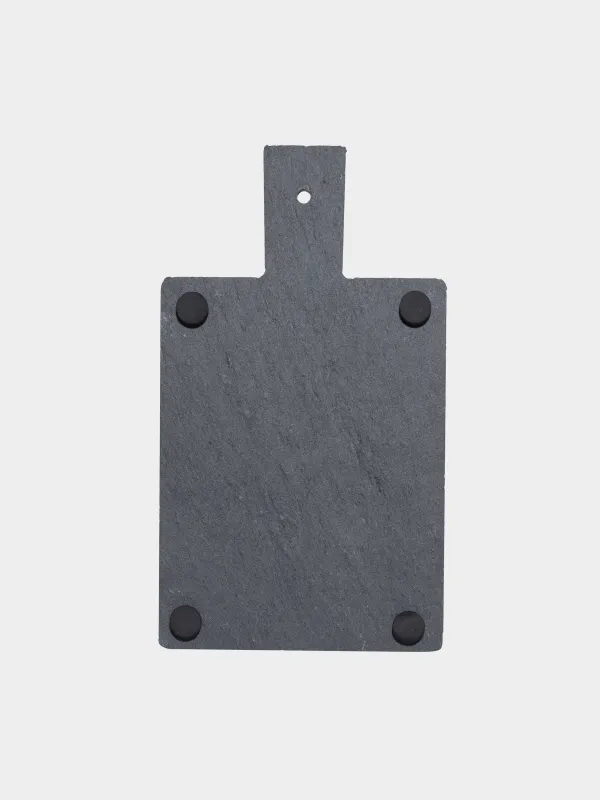 Подставка под горячее, 19х11 см, с ручкой, сланец, прямоугольная, BBQ, image-1